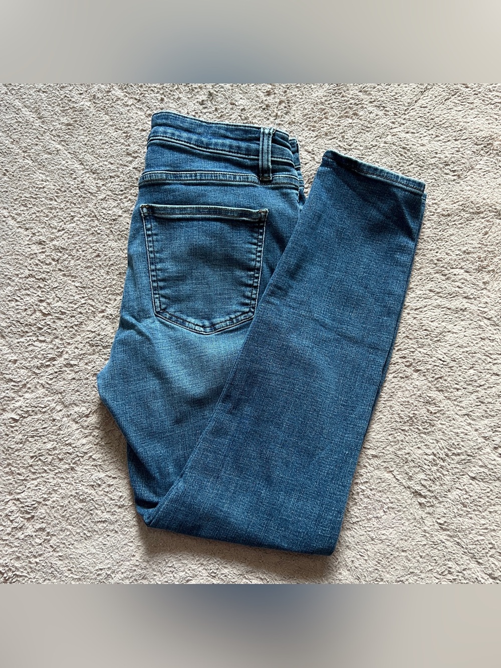 Pistola Skinny Ankle Leg Denim Jeans Minimalist Preppy Casual Biker Moto Sz 28